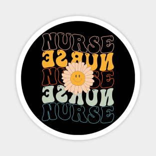 Retro Groovy Nurse Life For Women Nursing For Nurses Week Magnet